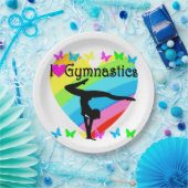 IK HOU VAN HET GYMNASTISCHE ONTWERP PAPIEREN BORDJE (Feest)