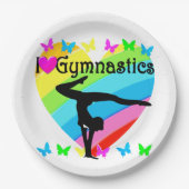 IK HOU VAN HET GYMNASTISCHE ONTWERP PAPIEREN BORDJE (Voorkant)