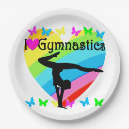 IK HOU VAN HET GYMNASTISCHE ONTWERP PAPIEREN BORDJE