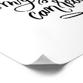 Ik hou van het handgeschreven gedicht in zwart poster (Hoek)