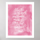 Ik hou van het handgeschreven gedicht poster (Voorkant)