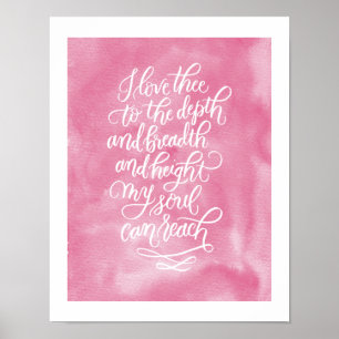 Ik hou van het handgeschreven gedicht poster