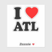 Ik hou van het hart cool Atlanta Sticker (Vel)