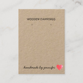 Ik hou van het hart gemaakt door de naam Earringen Visitekaartje