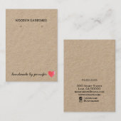 Ik hou van het hart gemaakt door de naam Earringen Visitekaartje (Voorkant / Achterkant)