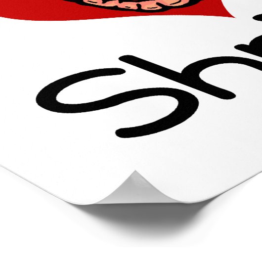 Ik hou van het hart Shrimp Poster (Hoek)