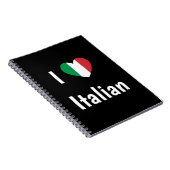 Ik hou van het hart van de Italiaanse vlag Notitieboek (Rechterzijde)