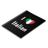 Ik hou van het hart van de Italiaanse vlag Notitieboek (Linkerzijde)