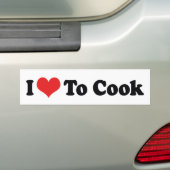 Ik hou van het hart van de kok - Chef Baker Koking Bumpersticker (Op auto)
