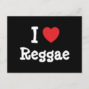 Ik hou van het hart van Reggae, op maat gemaakt Briefkaart