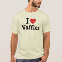 Ik hou van het hart van Waffles T-Shirt