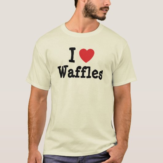 Ik hou van het hart van Waffles T-Shirt (Voorkant)