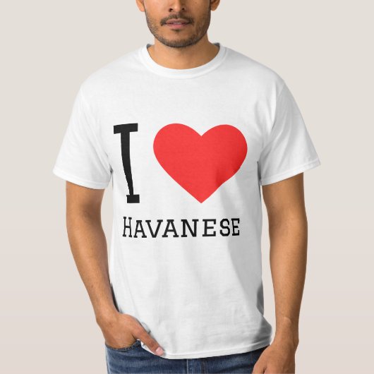 Ik hou van het Havanees T-shirt (Voorkant)