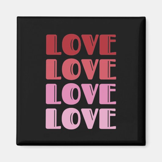 Ik hou van het herhalen van tekst Valentijnsdag wa Magneet (Voorkant)