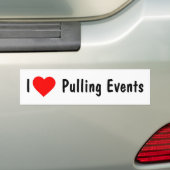 Ik hou van het houden van evenementen bumpersticker (Op auto)