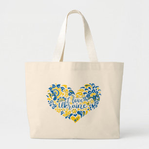 Ik hou van het inspirerend citaat uit Oekraïne Grote Tote Bag