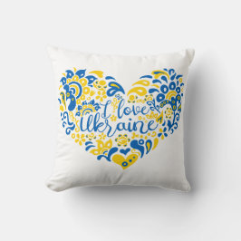 Ik hou van het inspirerend citaat uit Oekraïne Kussen