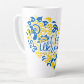 Ik hou van het inspirerend citaat uit Oekraïne Latte Mok (Linkerhoek)