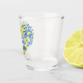 Ik hou van het inspirerend citaat uit Oekraïne Shot Glas (Rechts)