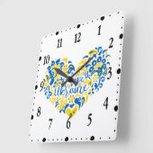 Ik hou van het inspirerend citaat uit Oekraïne Vierkante Klok (Hoek)