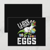 Ik hou van het jagen op eieren Paasdinosaurus T Re Briefkaart (Voorkant / Achterkant)