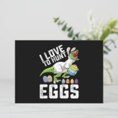 Ik hou van het jagen op eieren Paasdinosaurus T Re Kaart (Staand voorkant)