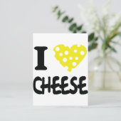 Ik hou van het kaaspictogram briefkaart (Staand voorkant)
