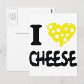 Ik hou van het kaaspictogram briefkaart (Voorkant / Achterkant)