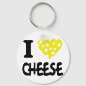 Ik hou van het kaaspictogram sleutelhanger (Voorkant)