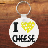 Ik hou van het kaaspictogram sleutelhanger (Voorkant)