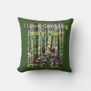 Ik hou van het kamp Beary Much Pillow Kussen