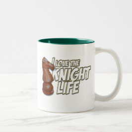 Ik hou van het Kinght Life Tweekleurige Koffiemok