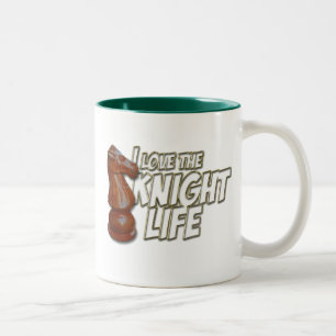 Ik hou van het Kinght Life Tweekleurige Koffiemok
