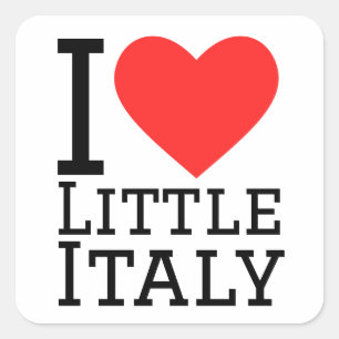 Ik hou van het kleine Italië Vierkante Sticker