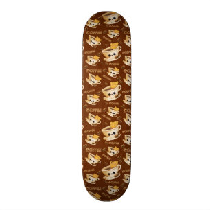 Ik hou van het koffiepatroon skateboard
