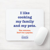 Ik hou van het koken van mijn familie en huisdiere muismat (Met muis)