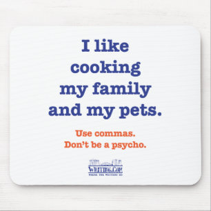 Ik hou van het koken van mijn familie en huisdiere muismat