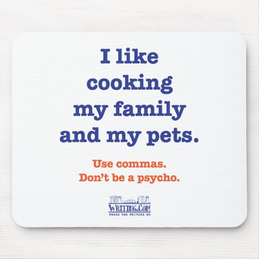 Ik hou van het koken van mijn familie en huisdiere muismat (Voorkant)