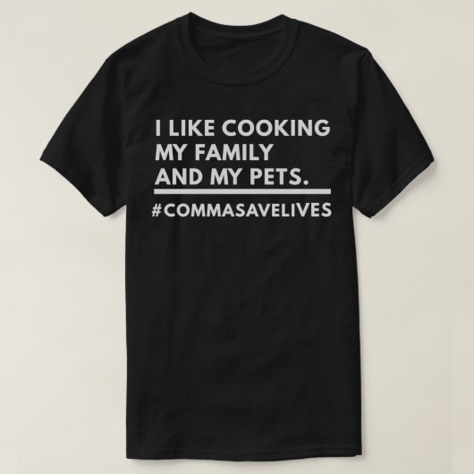 Ik hou van het koken van mijn familie en huisdiere t-shirt (Design voorkant)