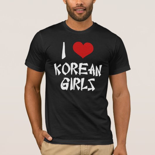 Ik hou van het Koreaanse Shirt voor meisjes (Voorkant)