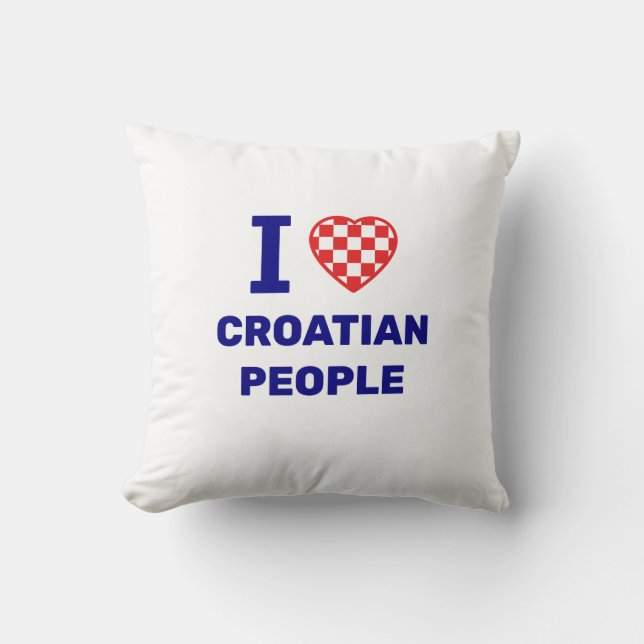 Ik hou van het Kroatische volk Kussen (Voorkant)