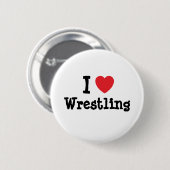 Ik hou van het kruiende hart, aangepast ronde button 5,7 cm (Voorkant /achterkant)