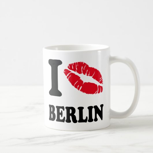 Ik hou van het kus hart BERLIN Koffiemok (Rechts)