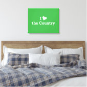 Ik hou van het land canvas afdruk (Insitu (Slaapkamer))