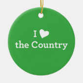 Ik hou van het land keramisch ornament (Voorkant)