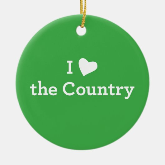Ik hou van het land keramisch ornament (Voorkant)
