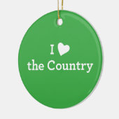 Ik hou van het land keramisch ornament (Links)