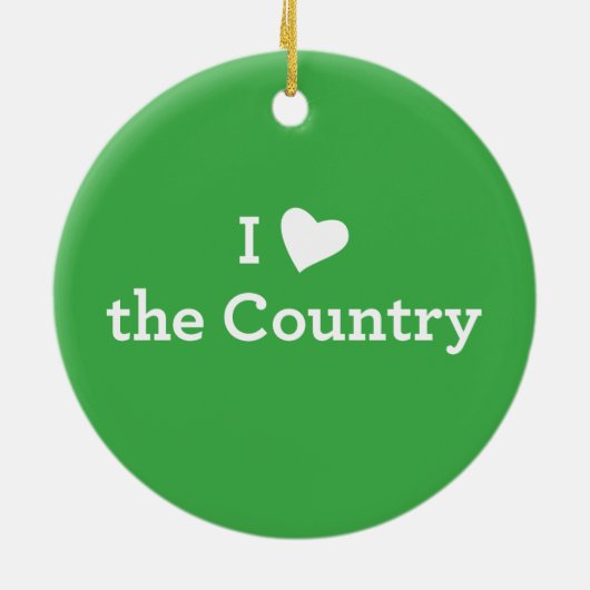 Ik hou van het land keramisch ornament (Achterkant)