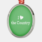 Ik hou van het land metalen ornament (Links)