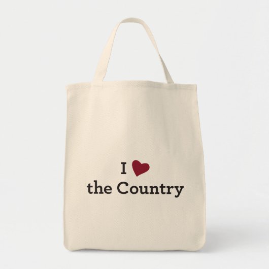 Ik hou van het land tote bag (Voorkant)